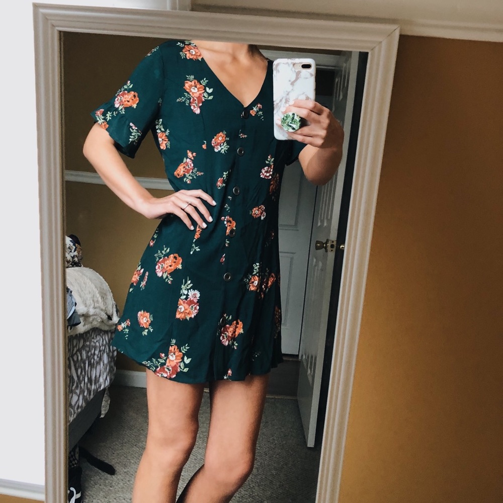 Wild Fable Green Floral Dress w/ tags